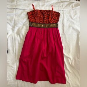 Anthropologie Floreat Subcontinent Strapless Beaded Dress